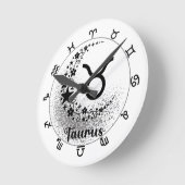 スターズタイム！魔法の〔占星術の〕十二宮図時計を！ ラウンド壁時計 (傾斜)