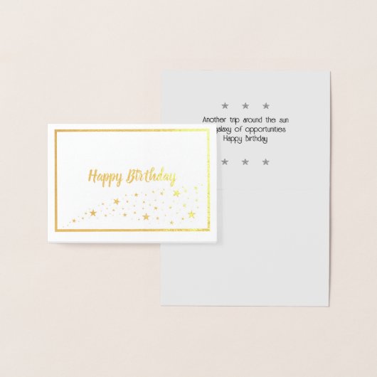 スターズトレイル金箔カード付きハッピーバースデー 箔カード (ディスプレー)