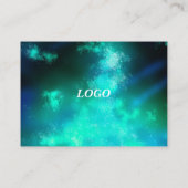 スターズナイトスカイミッドナイトエメラルドグリーン 名刺 (裏面)