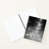 スターズナイトスカイミッドナイトグレーモノクロムミルキーウェイ ノートブック (内部)
