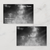 スターズナイトスカイミッドナイトグレーモノクロ 名刺 (正面/裏面)