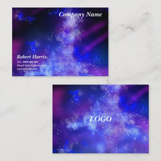 スターズナイトスカイミッドナイトピンクフレア 名刺 (正面/裏面)