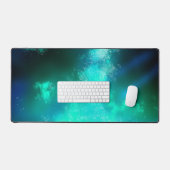 スターズナイトスカイミッドナイトミルキーウェイエメラルド デスクマット (キーボード&マウス)