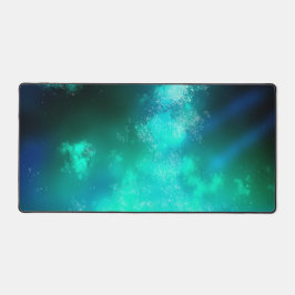 スターズナイトスカイミッドナイトミルキーウェイエメラルド デスクマット