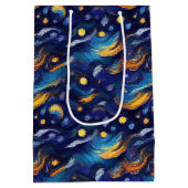 スターズナイトスカイ誕生日 ミディアムペーパーバッグ (裏面)