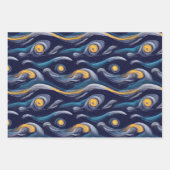 スターズナイトスカイ誕生日 ラッピングペーパーシート (正面2)