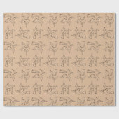 スターズハロウィンの黒い魔女 ラッピングペーパー (フラット)