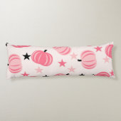 スターズハロウィーンと秋のピンク&ブラックカボチャ ボディピロー (裏面)