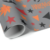 スターズパンプキンシームレスハロウィーンラッピング紙 ラッピングペーパー (ロールコーナー)