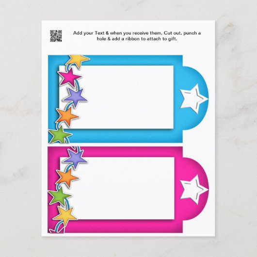 スターズパーティー ギフトやお favors 袋タグ チラシ (正面)