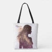 スターズパープル&ブラウントートバッグの女性 トートバッグ (裏面)