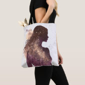 スターズパープル&ブラウントートバッグの女性 トートバッグ (クローズアップ)