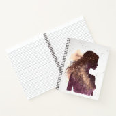 スターズパープル&ブラウン大ソフトカバーの女性 ノートブック (内部)