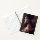 スターズパープル&ブラウン大ソフトカバーの女性 ノートブック (内部)