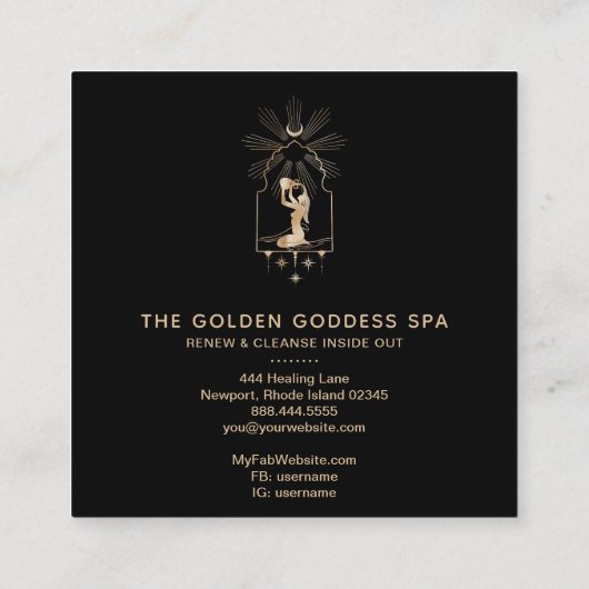 *~*スターズパームズ女神ムーンバスシーシェルズスパ スクエア名刺 (裏面)