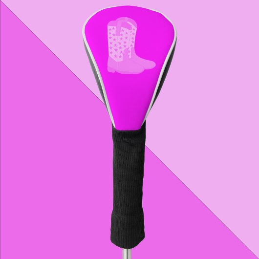 スターズピンクのカウボーイブーツ ゴルフヘッドカバー