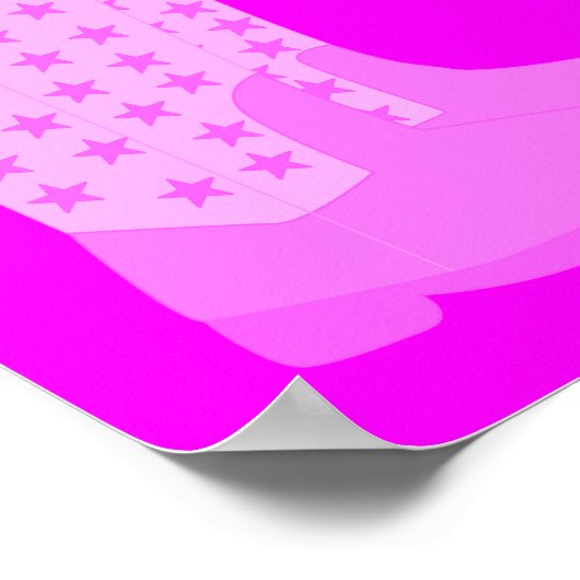 スターズピンクのカウボーイブーツ ポスター (角)