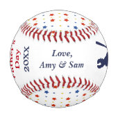 スターズファーザーズデイキープサケ野球 野球ボール (正面)