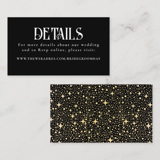 スターズブラック結婚ズ結婚詳細 エンクロージャーカード (正面/裏面)