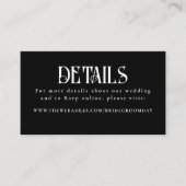 スターズブラック結婚ズ結婚詳細 エンクロージャーカード (正面)