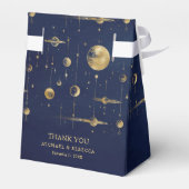 スターズブルーの試合金ゴールド結婚式の引き出物 フェイバーボックス (裏面サイド)