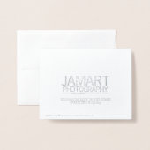 スターズホリデーカードシルバーに注目する 箔カード (裏面封筒付き)