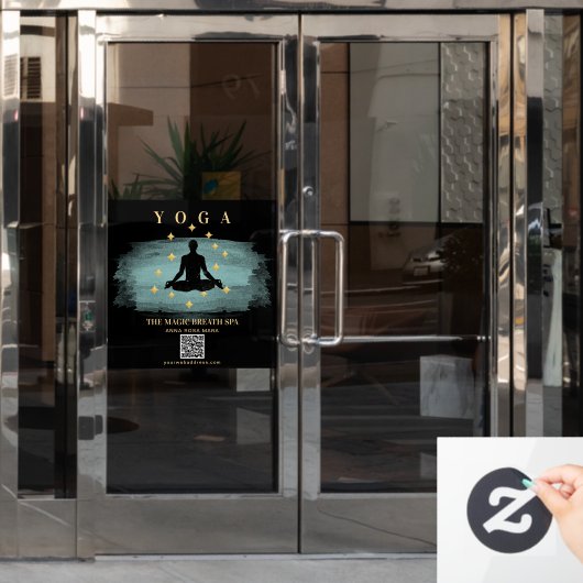 **スターズマインドフルネス霊気ヨガマン瞑想 ウィンドウサイン (オフィスドア)