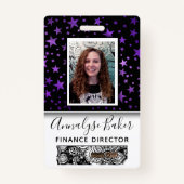 スターズマーブルプロフェッショナルCNAナース写真名 バッジ (正面)