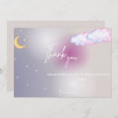 スターズムーンとクラウドサンキューカード 招待状 (正面/裏面)