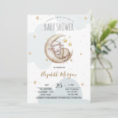 スターズムーンクラウドリトルシープベビーシャワー 招待状 (スタンド正面)