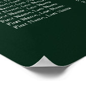 スターズムーンシチュアルエメラルドグリーン結婚ズ ポスター (角)