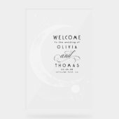 スターズムーンシテラルアクリル結婚のウェルカムサイン アクリルサイン (正面)