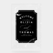 スターズムーンシテラルアクリル結婚のウェルカムサイン アクリルサイン (正面)