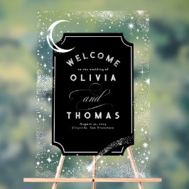 スターズムーンシテラルアクリル結婚のウェルカムサイン アクリルサイン