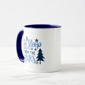 スターズムーンフォレストキャンピングの下で眠ろう マグカップ (正面左)