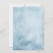 スターズムーンブルーアフリカンエンジェルボーイベビーシャワー 招待状 (裏面)