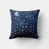 スターズムーンブルーナイトスカイドリームホワイトネイビー クッション (裏面)