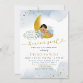 スターズムーンブルー天国がメキシコの赤ちゃんシャワーを送信 招待状 (正面)