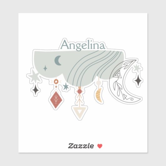 スターズムーンボーホシック装飾ラインアート シール (シート)