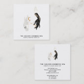 *~*スターズムーンミスティックハンズ金ゴールドパーム葉スパ スクエア名刺 (正面/裏面)