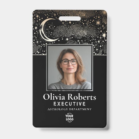 スターズムーン天空の夜ID会社セキュリティ バッジ (正面)