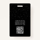 スターズムーン天空の夜ID会社セキュリティ バッジ (裏面)