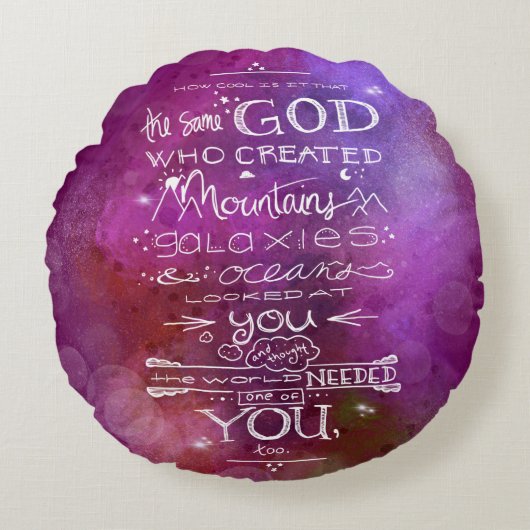 スターズムーン宇宙子供部屋星占い天文学 ラウンドクッション (正面)