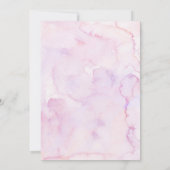 スターズムーン薄紫エンジェルアフリカンガールベビーシャワー 招待状 (裏面)