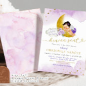 スターズムーン薄紫天国メキシコの赤ちゃんシャワーを送信 招待状