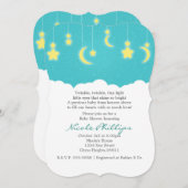 スターズムーン&クラウドベビーシャワー招待状 招待状 (正面/裏面)