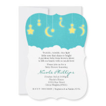 スターズムーン&クラウドベビーシャワー招待状
