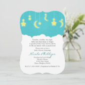 スターズムーン&クラウドベビーシャワー招待状 招待状 (スタンド正面)