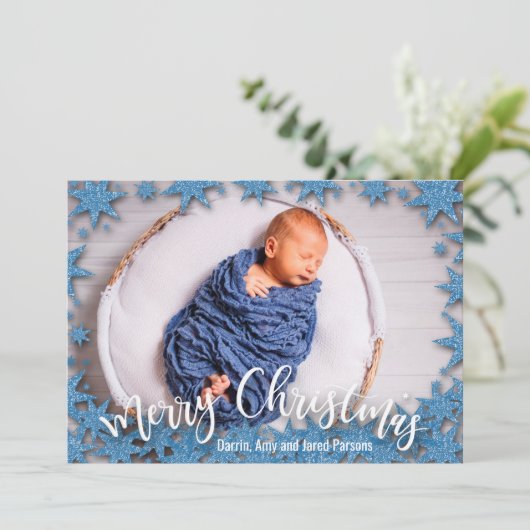 スターズメリークリスマスフォト誕生のお知らせ シーズンカード (スタンド正面)