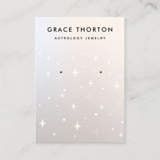 スターズモダンアエレガントリングジュエリーディスプレイブシン 名刺 (正面)